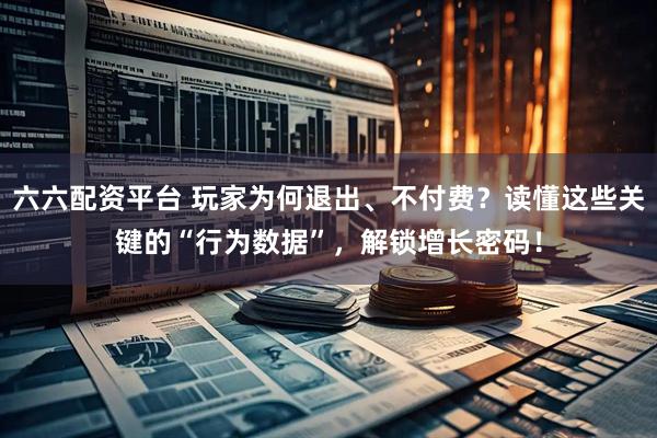六六配资平台 玩家为何退出、不付费？读懂这些关键的“行为数据”，解锁增长密码！